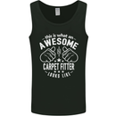 An Awesome Carpet Fitter Looks Like Mens Vest Tank Top Black