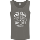 An Awesome Carpet Fitter Looks Like Mens Vest Tank Top Charcoal