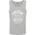 An Awesome Carpet Fitter Looks Like Mens Vest Tank Top Sports Grey
