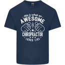 An Awesome Chiropractor Looks Like Mens Cotton T-Shirt Tee Top Navy Blue