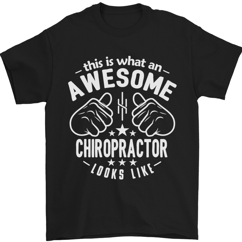 An Awesome Chiropractor Looks Like Mens T-Shirt Cotton Gildan Black
