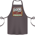 An Awesome Christian Christianity Cotton Apron 100% Organic Dark Grey