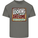 An Awesome Christian Christianity Kids T-Shirt Childrens Charcoal