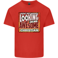An Awesome Christian Christianity Kids T-Shirt Childrens Red