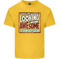 An Awesome Christian Christianity Kids T-Shirt Childrens Yellow