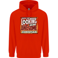 An Awesome Christian Christianity Mens 80% Cotton Hoodie Bright Red