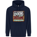 An Awesome Christian Christianity Mens 80% Cotton Hoodie Navy Blue