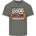 An Awesome Christian Christianity Mens Cotton T-Shirt Tee Top Charcoal