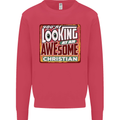 An Awesome Christian Christianity Mens Sweatshirt Jumper Heliconia