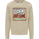 An Awesome Christian Christianity Mens Sweatshirt Jumper Sand