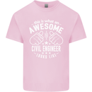 An Awesome Civil Engineer Looks Like Mens Cotton T-Shirt Tee Top Light Pink