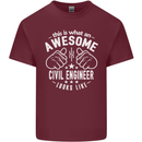 An Awesome Civil Engineer Looks Like Mens Cotton T-Shirt Tee Top Maroon