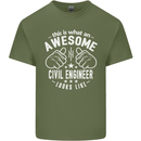 An Awesome Civil Engineer Looks Like Mens Cotton T-Shirt Tee Top Military Green