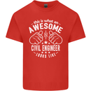 An Awesome Civil Engineer Looks Like Mens Cotton T-Shirt Tee Top Red
