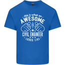 An Awesome Civil Engineer Looks Like Mens Cotton T-Shirt Tee Top Royal Blue
