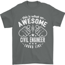 An Awesome Civil Engineer Looks Like Mens T-Shirt Cotton Gildan Charcoal