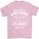 An Awesome Civil Engineer Looks Like Mens T-Shirt Cotton Gildan Light Pink