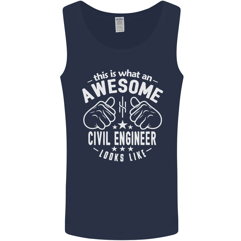 An Awesome Civil Engineer Looks Like Mens Vest Tank Top Navy Blue
