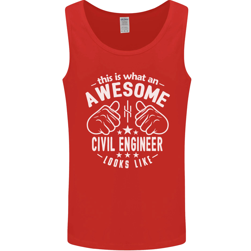 An Awesome Civil Engineer Looks Like Mens Vest Tank Top Red