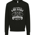 An Awesome Coach Looks Like Golf Tennis Kids Sweatshirt Jumper Black