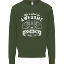An Awesome Coach Looks Like Golf Tennis Kids Sweatshirt Jumper Forest Green