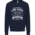 An Awesome Coach Looks Like Golf Tennis Kids Sweatshirt Jumper Navy Blue