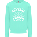 An Awesome Coach Looks Like Golf Tennis Kids Sweatshirt Jumper Peppermint