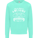 An Awesome Coach Looks Like Golf Tennis Kids Sweatshirt Jumper Peppermint