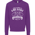 An Awesome Coach Looks Like Golf Tennis Kids Sweatshirt Jumper Purple