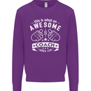 An Awesome Coach Looks Like Golf Tennis Kids Sweatshirt Jumper Purple