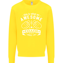 An Awesome Coach Looks Like Golf Tennis Kids Sweatshirt Jumper Yellow