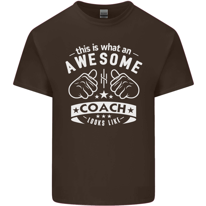 An Awesome Coach Looks Like Golf Tennis Kids T-Shirt Childrens Chocolate