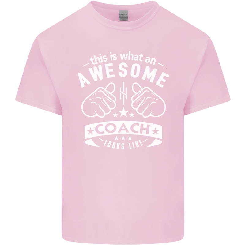 An Awesome Coach Looks Like Golf Tennis Kids T-Shirt Childrens Light Pink