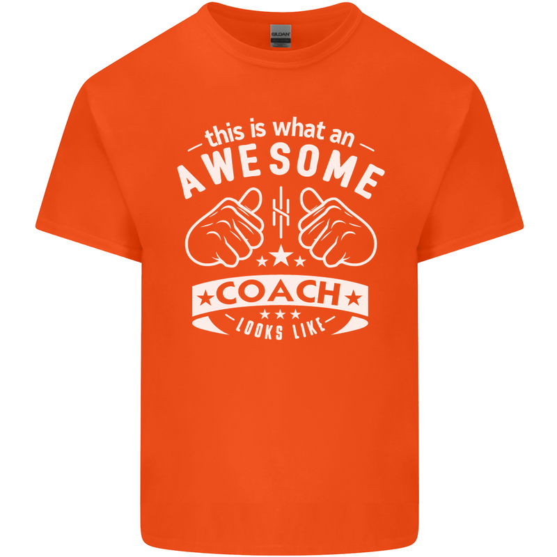 An Awesome Coach Looks Like Golf Tennis Kids T-Shirt Childrens Orange