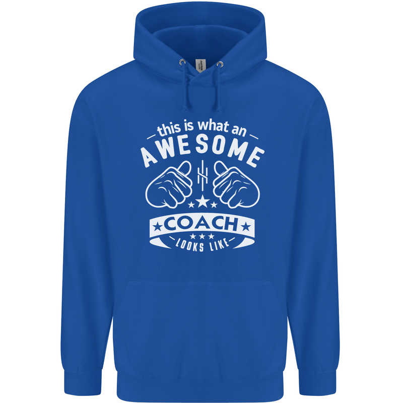 An Awesome Coach Looks Like Golf Tennis Mens 80% Cotton Hoodie Royal Blue