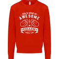 An Awesome Coach Looks Like Golf Tennis Mens Sweatshirt Jumper Bright Red
