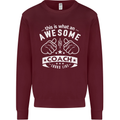 An Awesome Coach Looks Like Golf Tennis Mens Sweatshirt Jumper Maroon