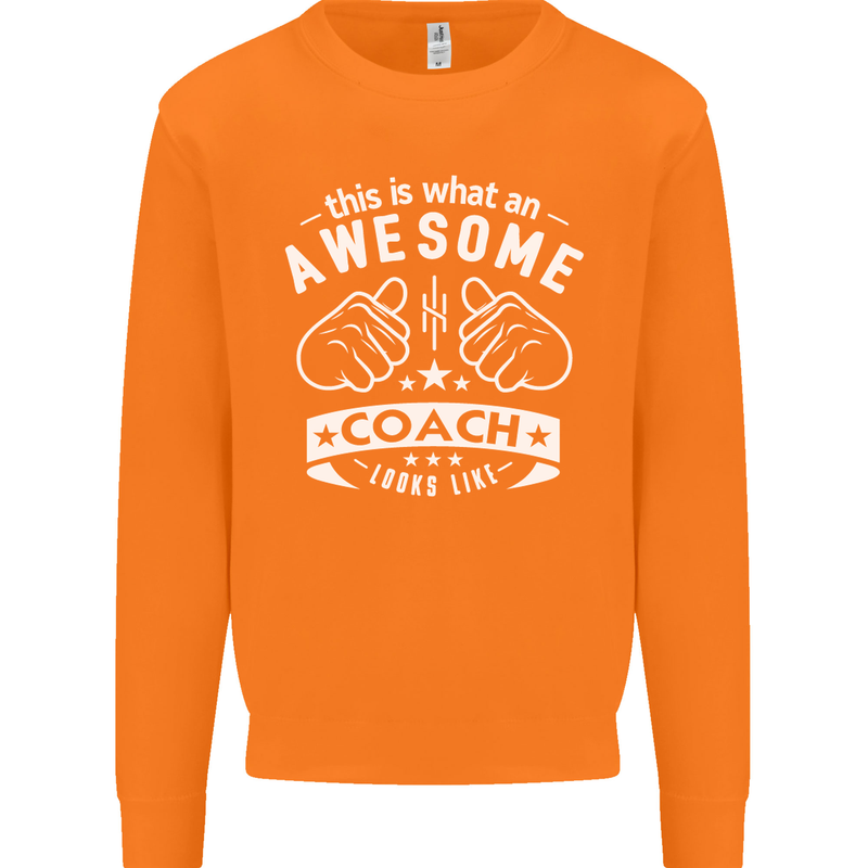 An Awesome Coach Looks Like Golf Tennis Mens Sweatshirt Jumper Orange