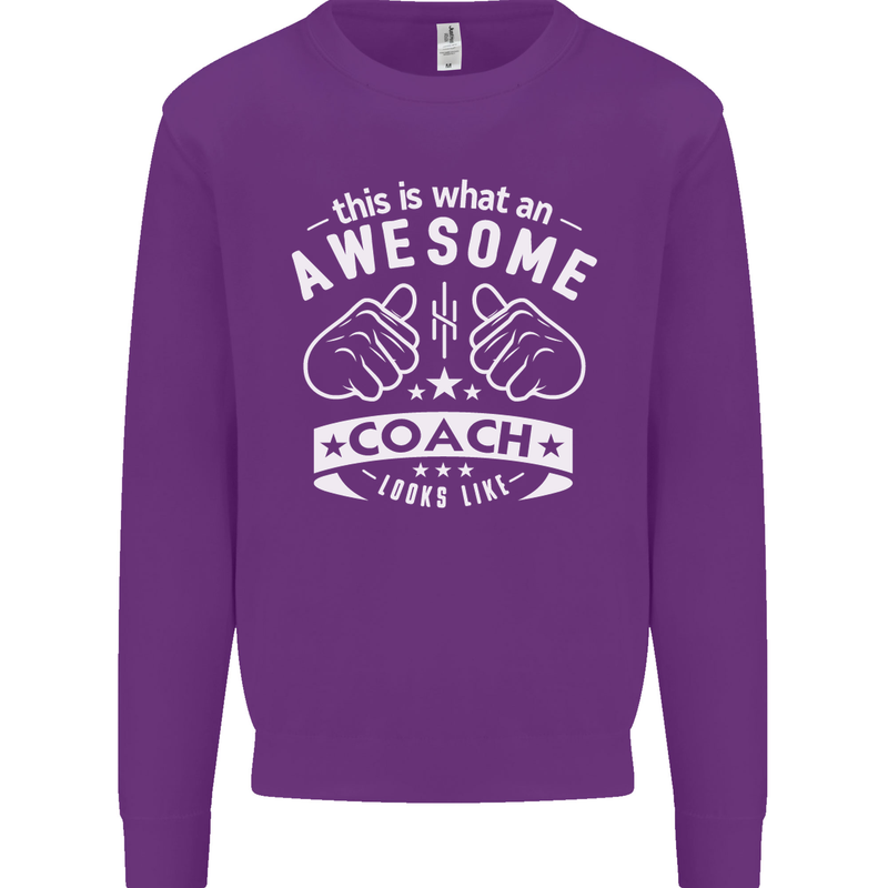 An Awesome Coach Looks Like Golf Tennis Mens Sweatshirt Jumper Purple