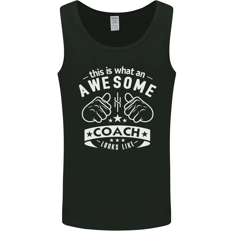 An Awesome Coach Looks Like Golf Tennis Mens Vest Tank Top Black