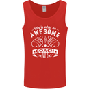 An Awesome Coach Looks Like Golf Tennis Mens Vest Tank Top Red