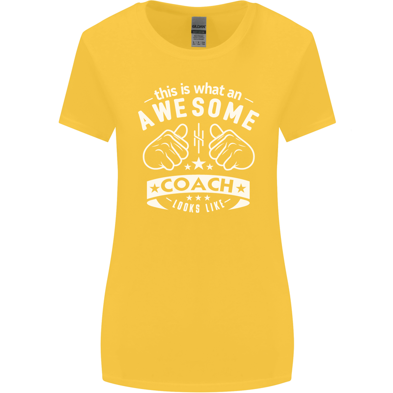 An Awesome Coach Looks Like Golf Tennis Womens Wider Cut T-Shirt Yellow