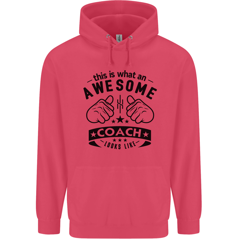 An Awesome Coach Looks Like Rugby Football Childrens Kids Hoodie Heliconia