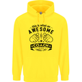 An Awesome Coach Looks Like Rugby Football Childrens Kids Hoodie Yellow