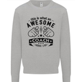 An Awesome Coach Looks Like Rugby Football Kids Sweatshirt Jumper Sports Grey