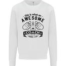 An Awesome Coach Looks Like Rugby Football Kids Sweatshirt Jumper White
