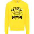 An Awesome Coach Looks Like Rugby Football Kids Sweatshirt Jumper Yellow