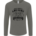 An Awesome Coach Looks Like Rugby Football Mens Long Sleeve T-Shirt Charcoal