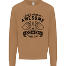 An Awesome Coach Looks Like Rugby Football Mens Sweatshirt Jumper Caramel Latte