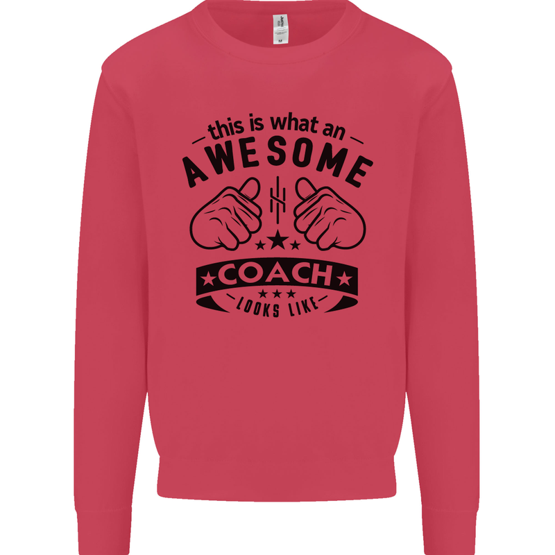 An Awesome Coach Looks Like Rugby Football Mens Sweatshirt Jumper Heliconia